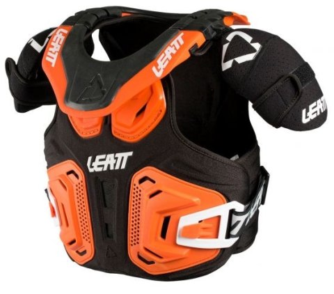 LEATT OSŁONA KLATKI PIERSIOWEJ Z OSŁONĄ SZYI / KARKU NECK BRACE FUSION VEST 2.0 JUNIOR (DZIECIĘCA) KOLOR POMARAŃCZOWY ROZMIAR S/