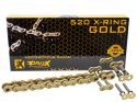 PROX ŁAŃCUCH NAPĘDOWY 520 X-RING GOLD 120 OGNIW KOLOR ZŁOTY (OTWARTY + ZAPINKA) (37,8KN)