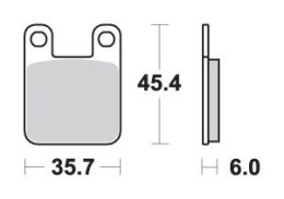 SBS KLOCKI HAMULCOWE KH115 STREET CERAMIC KOLOR CZARNY PASUJE DO YAMAHA DT50R '04-, TZR50 '03-, TOMOS