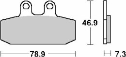 SBS PROMOCJA KLOCKI HAMULCOWE KH256 STREET CERAMIC APRILIA ATLANTIC 500 '02-'05, LEONARDO 125/150 '99-'06, SCARABEO 125/150 '99-