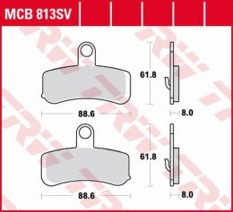 TRW LUCAS KLOCKI HAMULCOWE KH457 SINTER STREET HARLEY-DAVIDSON 1584 / 1690 / 1750 / 1800 08-17, PRZÓD