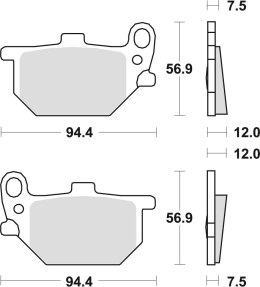 TRW LUCAS KLOCKI HAMULCOWE KH61 ORGANIC YAMAHA XS / XV 750 80-82, XS 850 82, PRZÓD (PROMOCJA)