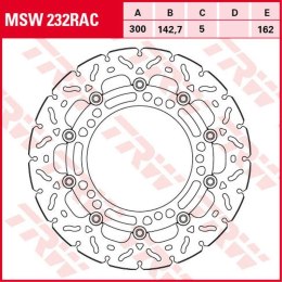 TRW LUCAS ZF TARCZA HAMULCOWA PRZÓD KAWASAKI NINJA 650, Z 650 '17-, (300X142X5MM) WAVE