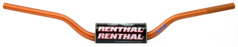 RENTHAL KIEROWNICA 1,1/8 CALA (28,6MM) MX FATBAR HANDLEBAR ORANGE MCGRATH / SHORT PADDED PADDED KOLOR POMARAŃCZOWY Z GĄBKĄ