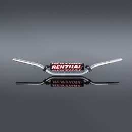 RENTHAL KIEROWNICA 7/8 CALA (22MM) MX HANDLEBAR SILVER CR HIGH/RICKY JOHNSON PADDED KOLOR SREBRNY Z GĄBKĄ