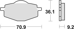 TRW LUCAS KLOCKI HAMULCOWE KH101 ORGANIC YAMAHA TDR 50 88-02, DT 80 85-97, DT 125 82-06, TDR 125 93-02, XT 350 85-95, XT 500 76-