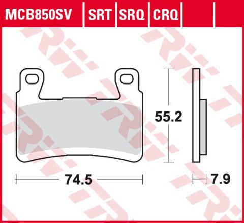 TRW LUCAS KLOCKI HAMULCOWE KH265/296 SINTER STREET KAWASAKI ZX-6R 636 NINJA 13-15, ZX-6R 636 NINJA 16-17, ZX 636 G ZX6R NINJA AB