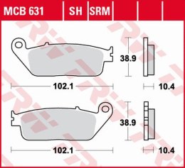 TRW LUCAS ZF KLOCKI HAMULCOWE KH196 SINTER YAMAHA RA 125/400 X-MAX '17-, YP 125/250 X-MAX '10-'16, YP 400 X-MAX '13-'16 PRZÓD