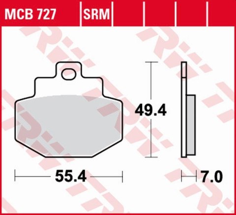 TRW LUCAS ZF KLOCKI HAMULCOWE KH321 SINTER BENELLI ADIVA 125/150 '00-'06, PIAGGIO GTX/HEXAGON 125 '00-'03, VESPA GTS '07-, GTV 1