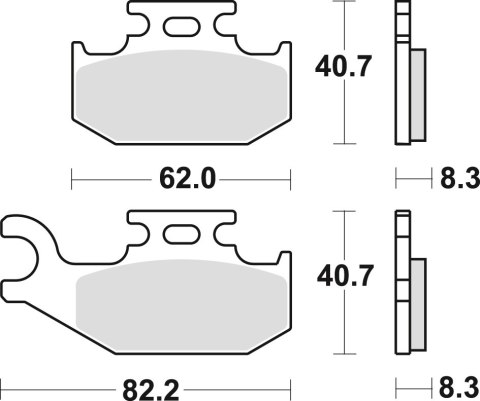 TRW LUCAS KLOCKI HAMULCOWE KH414 SINTER OFFROAD SUZUKI LTA 400 08-, LTA 450 06-12, LTA 500 09-, LTA 750 08-,