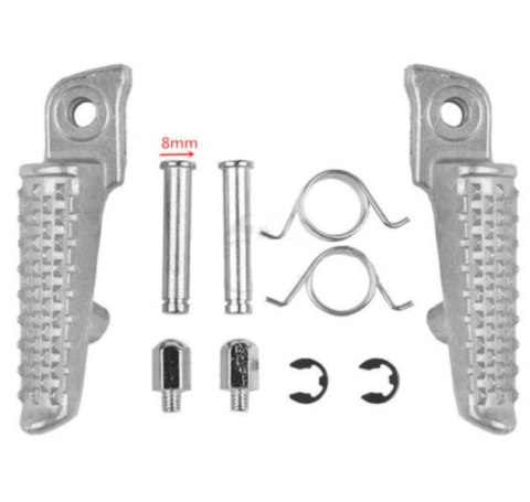 BIKETEC PARTS ZESTAW PODNÓŻKÓW (PODNÓŻKI) KIEROWCY KOMPLETNY Z MOCOWANIAMI HONDA CBR 600RR '03-06, CBR 1000 RR '04-14, CBR 1000R