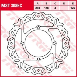 TRW LUCAS TARCZA HAMULCOWA PRZÓD KAWASAKI KX 250 06-14, KX / KLX 450 04-14 (PROMOCJA)