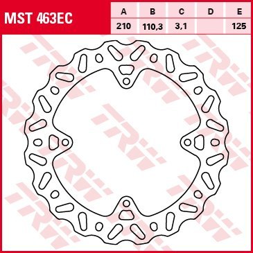 TRW LUCAS TARCZA HAMULCOWA TYŁ KTM SX 85 11-, FREERIDE 250 14-, FREERIDE 350 12-17