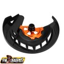 FM-PARTS OSŁONA TARCZY HAMULCOWEJ PRZÓD KTM '15-'23 KOLOR CZARNO POMARZŃCZOWY (OŚKA 22MM)