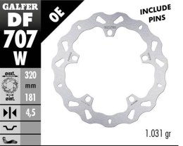 GALFER TARCZA HAMULCOWA PRZÓD BMW F 800R/S/ST/GT '09-; F 900XR '20-; R 850R/RT '04; R 1100S '01-; R 1100/1500/1200/1250S/R/RT/S/