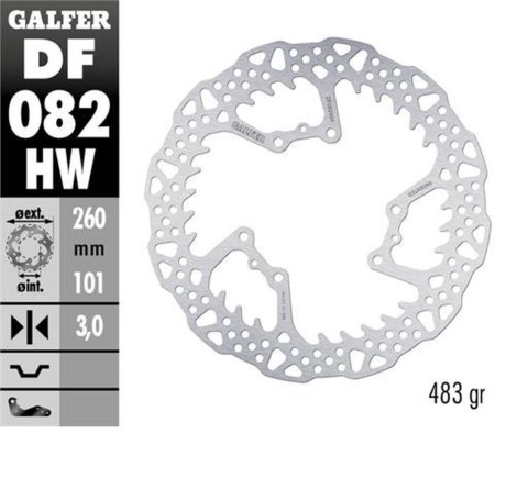 GALFER TARCZA HAMULCOWA PRZÓD HONDA CRF 250R '15-'24; CRF 450R '15-'24 (260X101X3MM) SHARK ENDURO MX