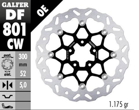 GALFER TARCZA HAMULCOWA PRZÓD KTM 790 DUKE '18-'23; 890 DUKE '21-'22 (WAVE FLOATING) (300X52X5MM)