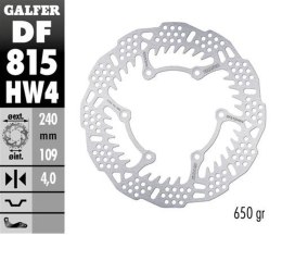 GALFER TARCZA HAMULCOWA TYŁ BETA 250RR '12-'24; 300RR '13-'24; 350RR '13-'24; 400/430/450/480/498 '13-'24; X-TRAINER '15-'24 (24