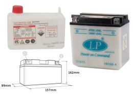 LANDPORT AKUMULATOR YB16B-A (MD LB16B-A) 12V 16AH (160X90X158) OBSŁUGOWY - ELEKTROLIT OSOBNO (2) UE2019/1148