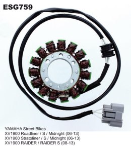 ELECTROSPORT UZWOJENIE ALTERNATORA (STATOR) YAMAHA XV 1900 Roadliner / Stratoliner / Midnight (06-13)