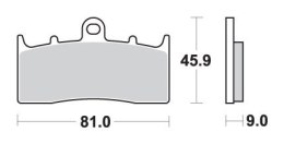 SBS KLOCKI HAMULCOWE KH613 STREET PERFORMANCE (EXCEL) SINTER KOLOR ZŁOTY PASUJE DO: BMW K1200/1300/1600, R850/1100/1150/1200 PRZ