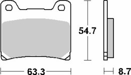 SBS KLOCKI HAMULCOWE KH88 STREET STANDART CERAMIC KOLOR CZARNY