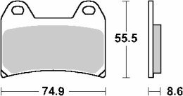 SBS PROMOCJA KLOCKI HAMULCOWE KH244 STREET STANDART CERAMIC KOLOR CZARNY