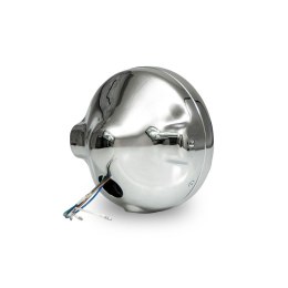 EMGO 2024/05 REFLEKTOR / LAMPA CHROMOWANA KOMPLETNA (WZÓR ORYGINAŁU) KAWASAKI MODELE Z1 I KZ (OTWORY MONTAŻOWE ŚR. 10MM) (OEM: 2