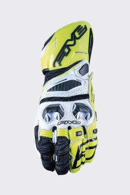 FIVE GLOVES RĘKAWICE SKÓRZANE SPORTOWE RĘKAWICE RFX2 KOLOR CZARNY/ŻÓŁTY FLUO ROZMIAR 10 (L)