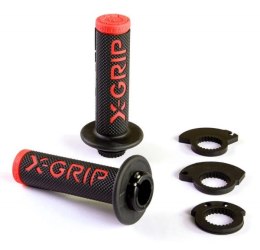 X-GRIP MANETKI (GRIPY) BRAAAAP GRIPS LOCK-ON-GRIP (Z ADAPTERAMI ROLGAZU) RED KOLOR CZERWONY