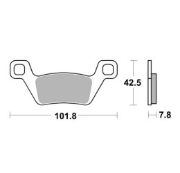 SBS KLOCKI HAMULCOWE KH600 OFF-ROAD SINTER PRZÓD KYMCO MXU 500 '09-'14, MXU 550 '10-'21, MXU/UXV 700 '13-'21 KOLOR ZŁOTY