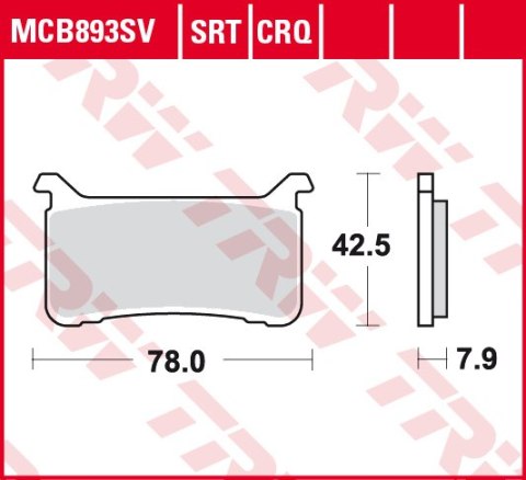 TRW LUCAS KLOCKI HAMULCOWE KH700 SINTER STREET HONDA CB 1000 R 18-19, CB 1100R 17-19, CBR 1000 R FIREBLADE 17-19, VFR 800 17-19,