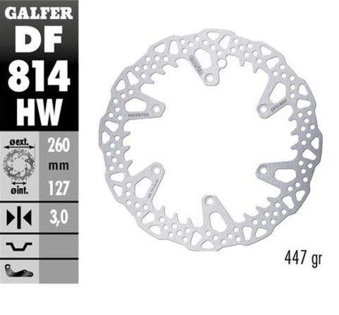 GALFER TARCZA HAMULCOWA PRZÓD BETA 250RR '12-'24; 300RR '13-'24; 350RR '13-'24; 400/430/450/480/498 '13-'24; X-TRAINER '15-'24 (