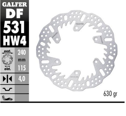 GALFER TARCZA HAMULCOWA TYŁ YAMAHA YZ 125 '22-'24; YZ 250 '22-'24; YZ 250F '21-'24; YZ 450F '20-'24; WR 250F '17-'24; WR 450F '2