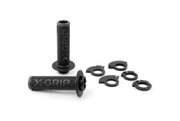 X-GRIP MANETKI (GRIPY) BRAAAAP GRIPS LOCK-ON-GRIP (Z ADAPTERAMI ROLGAZU) GREY OPEN END (Z OTWOREM) KOLOR SZARY