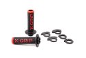 X-GRIP MANETKI (GRIPY) BRAAAAP GRIPS LOCK-ON-GRIP (Z ADAPTERAMI ROLGAZU) RED OPEN END (Z OTWOREM) KOLOR CZERWONY