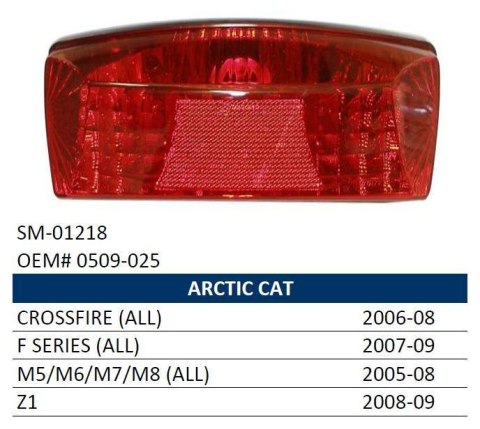 NACHMAN LAMPA TYLNA SNOW ORAZ ATV ARCTIC CAT (ALL MODELS) '05-'09 (SKUTER ŚNIEŻNY)