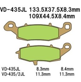 VESRAH KLOCKI HAMULCOWE KH231/KH259 SPIEK METALICZNY (ZŁOTE) (MADE IN JAPAN)