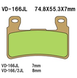 VESRAH KLOCKI HAMULCOWE KH265/KH296 SPIEK METALICZNY (ZŁOTE) HONDA CBR/VTR PRZÓD (7MM) (MADE IN JAPAN)