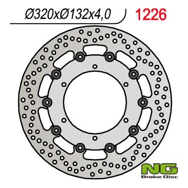 NG TARCZA HAMULCOWA PRZÓD YAMAHA XT660 X '04-'16 320 MM (320X132X4) (PŁYWAJĄCA)(6x8,50mm)