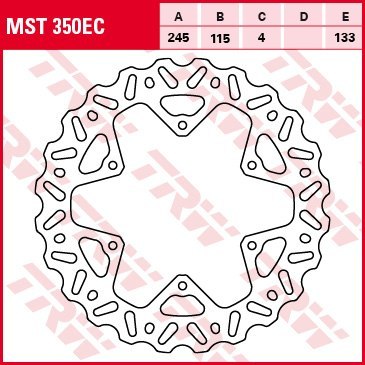 TRW LUCAS TARCZA HAMULCOWA TYŁ YAMAHA YZ / WRF 125 / 250 / 426 / 450 02-17