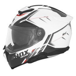 NOX FLIP-UP HELMET NOX KASK SZCZĘKOWY (FLIP-UP) Z BLENDĄ N967 SYNCHRO KOLOR BIAŁY/CZERWONY ROZMIAR L