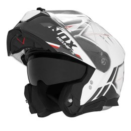 NOX FLIP-UP HELMET NOX KASK SZCZĘKOWY (FLIP-UP) Z BLENDĄ N967 SYNCHRO KOLOR BIAŁY/CZERWONY ROZMIAR XXL