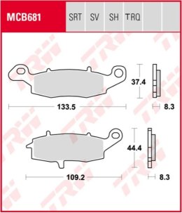 TRW LUCAS KLOCKI HAMULCOWE KH231 SINTER RACING KAWASAKI ER6 06-16, VERSYS 650 07-14, Z 750, 04-06, ZR7 99-04, W 800 '11-, GPZ 11