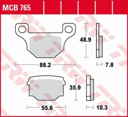 TRW LUCAS ZF KLOCKI HAMULCOWE KH093 ORGANIC APRILIA RX 125 '08-'13, DERBI SENDA/TERRA/GPR 125 '08-'16, GAS GAS EC 250/300 '12-'1