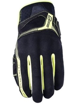 FIVE GLOVES RĘKAWICE TEKSTYLNE RS3 EVO KOLOR CZARNY/ŻÓLTY FLUO ROZMIAR 10