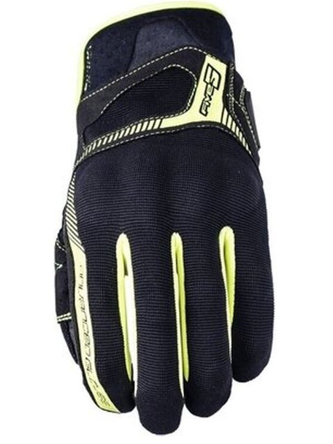 FIVE GLOVES RĘKAWICE TEKSTYLNE RS3 EVO KOLOR CZARNY/ŻÓLTY FLUO ROZMIAR 12