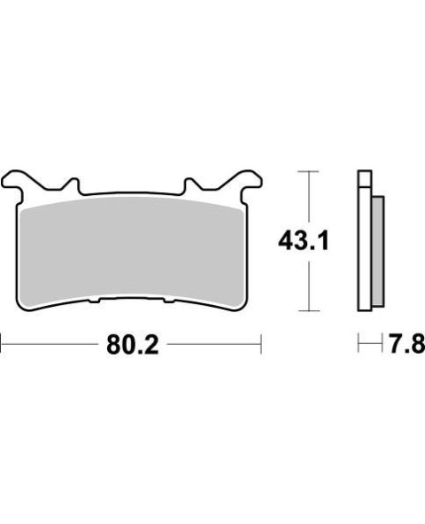 SBS KLOCKI HAMULCOWE KH757 RACING DUAL SINTER KOLOR ZŁOTY TARCZA PRAWA PRZÓD BMW M 1000 RR '21-'22, HONDA CBR 1000 RR '20-'22 (S