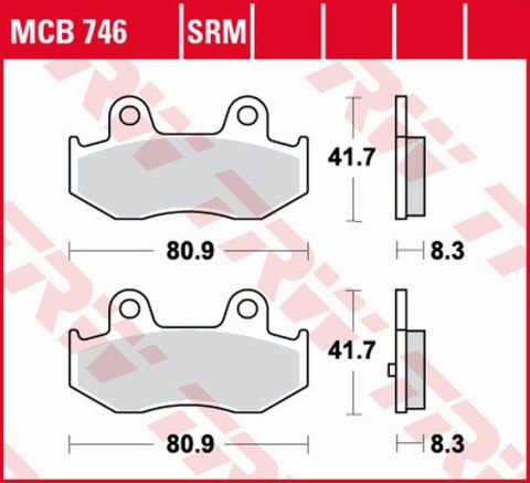 TRW LUCAS ZF KLOCKI HAMULCOWE KH323 SINTER KAWASAKI SC 250 EPSILON '02, SUZUKI AN 400 BURGMAN '03-06, TYŁ, ITALJET JACK 125 '07,