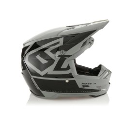 6D HELMETS KASK CROSS/ENDURO MODEL ATR-3 HEX GLOSS BLACK KOLOR CZARNY/SZARY ROZMIAR M ( 57 - 58 CM )